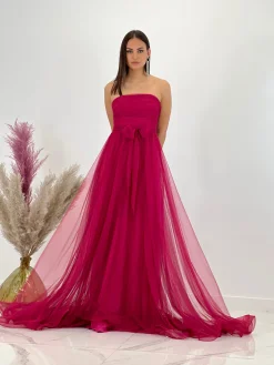 Vestido tul largo Valeria