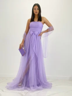 Vestido tul largo Valeria